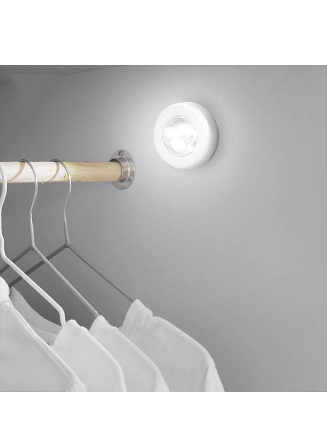 مجموعة من 3 مصابيح ليلية لاسلكية تعمل بالبطارية بتقنية LED، مصباح يعمل باللمس، مصباح لاصق للخزائن، أو الطاولات، أو غرف المرافق، مصباح يعمل باللمس لاسلكي، البطاريات غير متضمنة. - Image 3